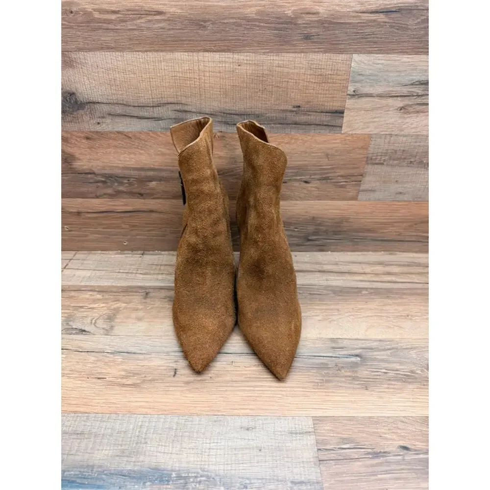 Saint Laurent Niki 85 Ankle Size 6.5-7 EU37 Boots Brown Suede Leather